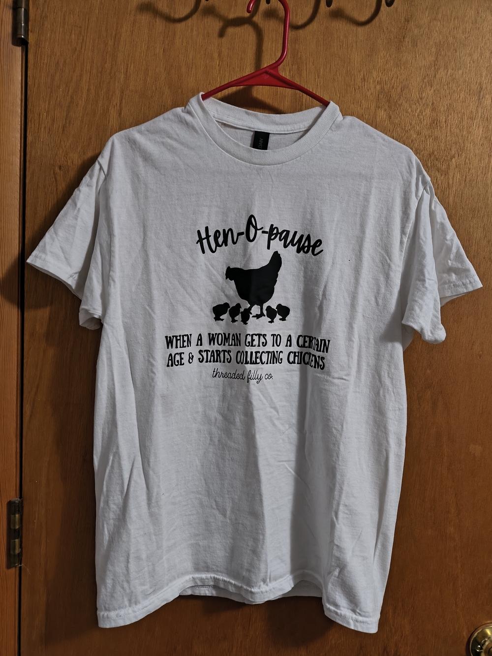 Hen-O-Pause Women's Chick Collection Graphic Tee - White
